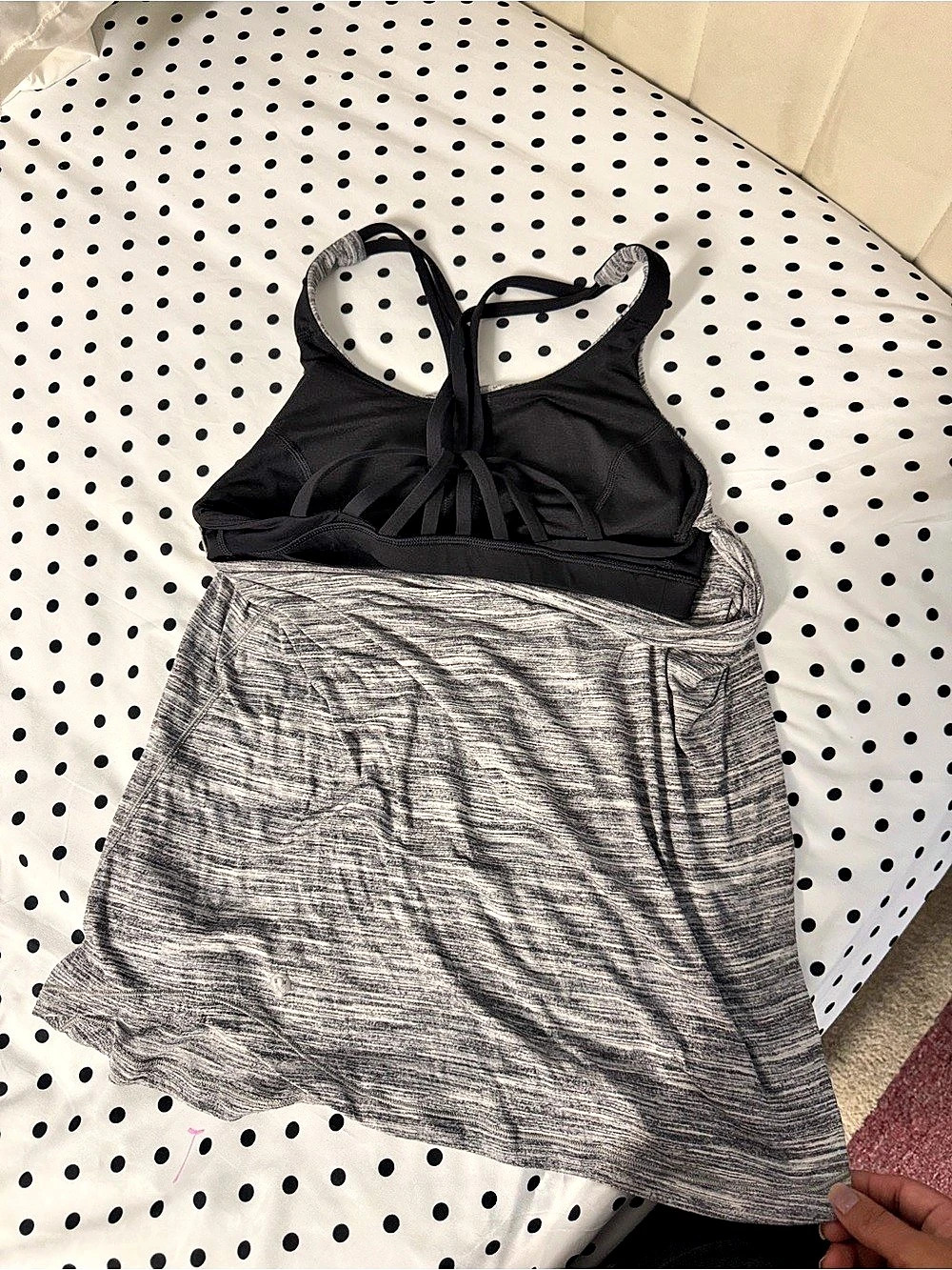 lululemon Run: Back On Track Tank Gray & Black Size 4